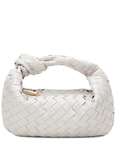 Tiffany & Fred Woven Leather Knot Handle Bag In White