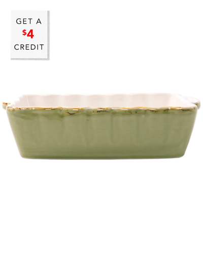 Vietri Italian Bakers Small Rectangular Baker In Green