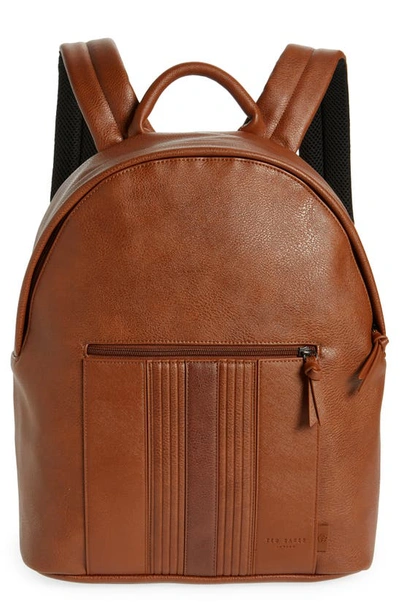 Ted Baker Esentle Stripe Backpack In Brown