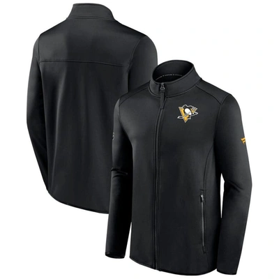Fanatics Branded Black Pittsburgh Penguins Authentic Pro Rink Fleece Full-zip Jacket