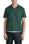 Rag & Bone Men's Linen-blend Polo Shirt In Green
