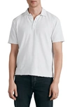 Rag & Bone Classic Flame Slub Cotton Polo Shirt In Black