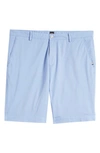 Hugo Boss Slice Stretch Twill Shorts In Open Blue