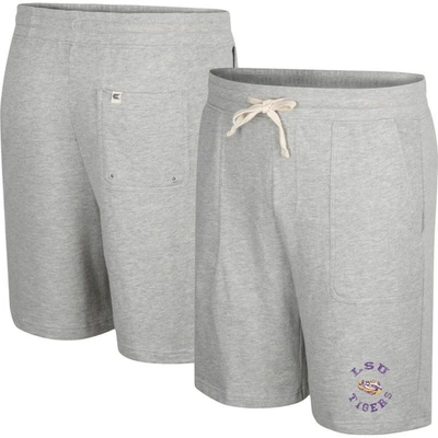 Colosseum Heather Gray Lsu Tigers Love To Hear This Terry Shorts
