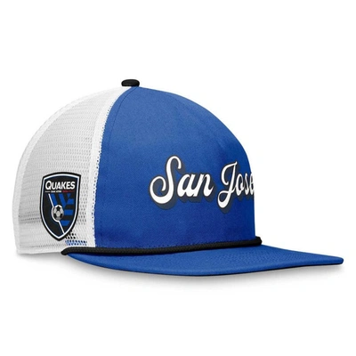 Fanatics Branded Royal/white San Jose Earthquakes True Classic Golf Snapback Hat In Royal,white