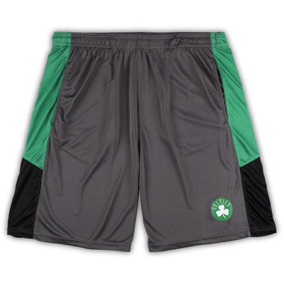 Fanatics Branded Gray Boston Celtics Big & Tall Shorts