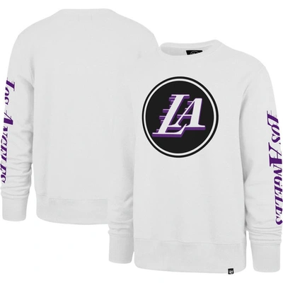 47 ' White Los Angeles Lakers 2022/23 City Edition Two-peat Headline Pullover Sweatshirt