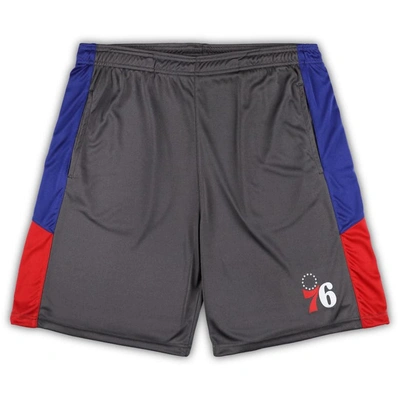 Fanatics Branded Gray Philadelphia 76ers Big & Tall Shorts