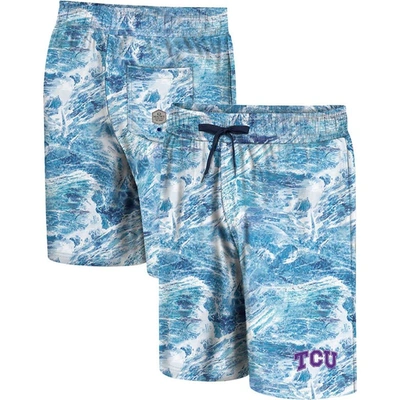 Colosseum Blue Tcu Horned Frogs Realtree Aspect Ohana Swim Shorts
