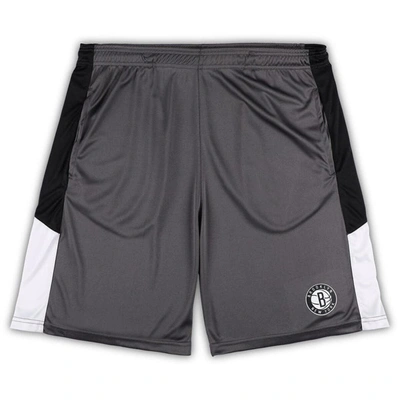 Fanatics Branded Gray Brooklyn Nets Big & Tall Shorts