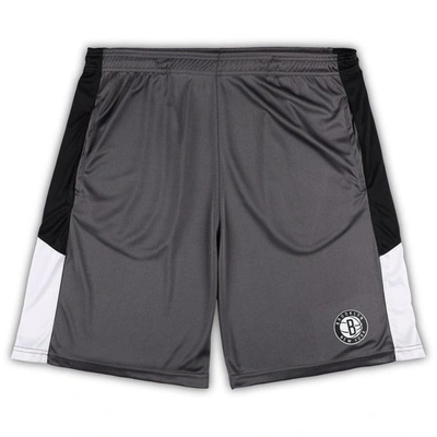 Fanatics Men's  Gray Brooklyn Nets Big And Tall Shorts