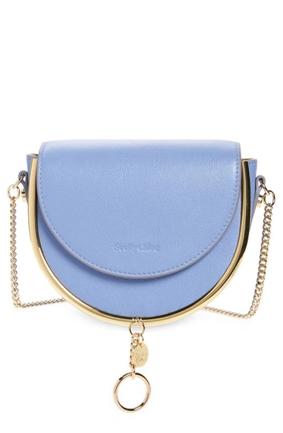 See By Chloé Mara Leather Saddle Bag In Persian Blue 4c9