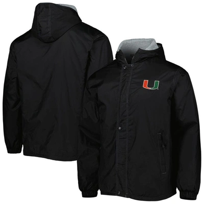 Dunbrooke Black Miami Hurricanes Legacy Full-zip Hoodie Jacket