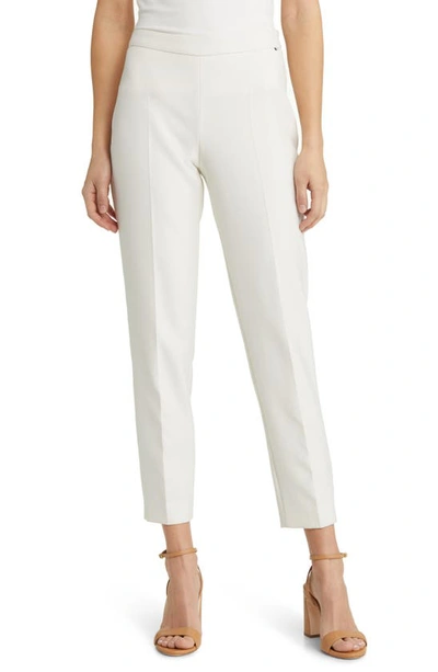 Hugo Boss Tiluna Side Zip Slim Fit Trousers In White