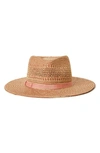 Btb Los Angeles Emma Straw Hat In Rose