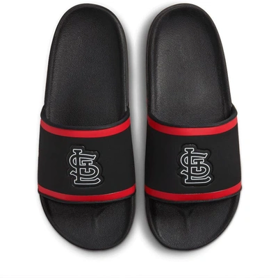 Nike St. Louis Cardinals Off-court Wordmark Slide Sandals In Black
