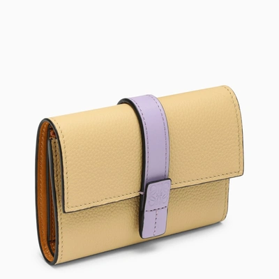 Loewe Butter/lilac Leather Wallet In White