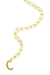 Adornia 14k Yellow Gold Plated Sterling Silver Initial Necklace In Gold - C
