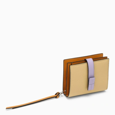Loewe Beige/camel/lilac Leather Wallet In White