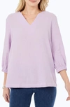 Foxcroft Evie Gauze Blouse In Orchid Bouquet