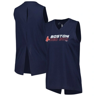 Levelwear Navy Boston Red Sox Paisley Chase V-neck Tank Top