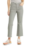 Wit & Wisdom 'ab'solution Frayed High Waist Ankle Flare Jeans In Deep Seagrass