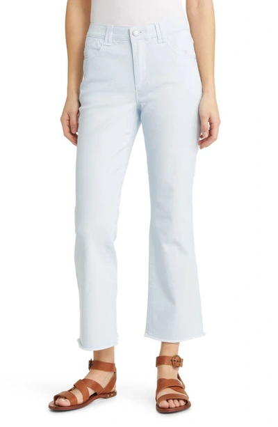 Wit & Wisdom 'ab'solution Frayed High Waist Ankle Flare Jeans In Icy Blue