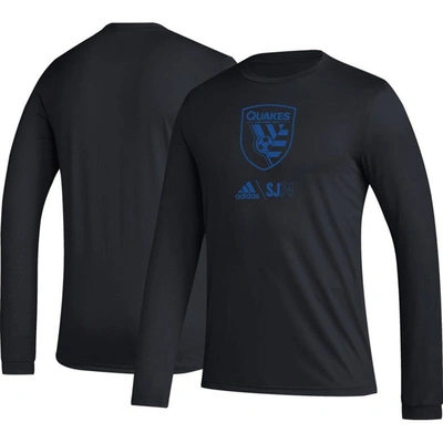 Adidas Originals Adidas Black San Jose Earthquakes Icon Long Sleeve T-shirt