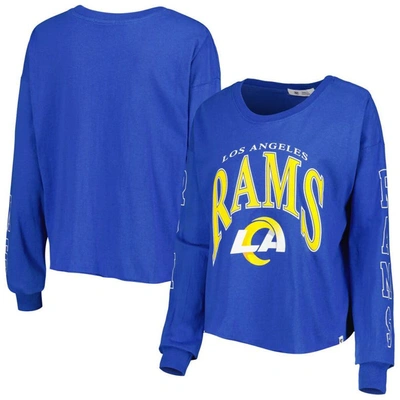 47 ' Royal Los Angeles Rams Skyler Parkway Cropped Long Sleeve T-shirt