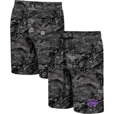 Colosseum Charcoal Kansas State Wildcats Realtree Aspect Ohana Swim Shorts