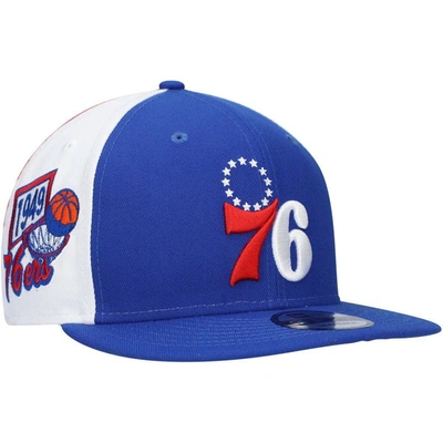 New Era Royal Philadelphia 76ers Pop Panels 9fifty Snapback Hat