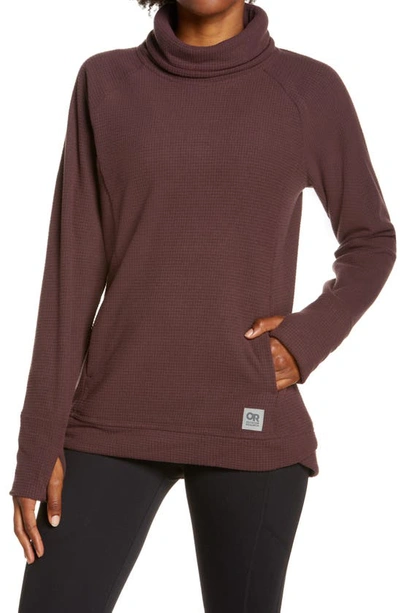 Outdoor Research Trail Mix Stand Collar Pullover In Burgundy