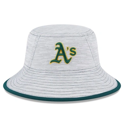 New Era Gray Oakland Athletics Game Bucket Hat