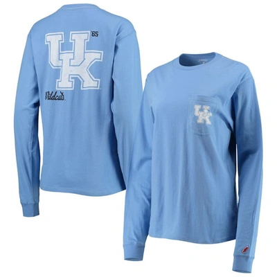 League Collegiate Wear Royal Kentucky Wildcats Pocket Oversized Long Sleeve T-shirt