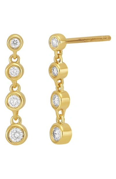 Bony Levy Aviva Diamond Bezel Drop Earrings In 18k Yellow Gold