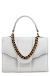 Liselle Kiss Meli Leather Top Handle Bag In White Pebble