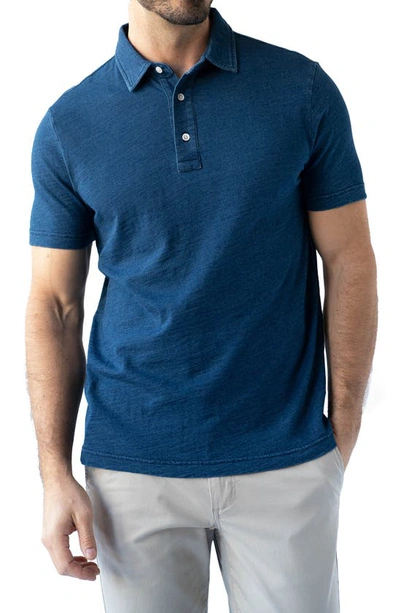 Devil-dog Dungarees Jersey Polo In Dark Indigo