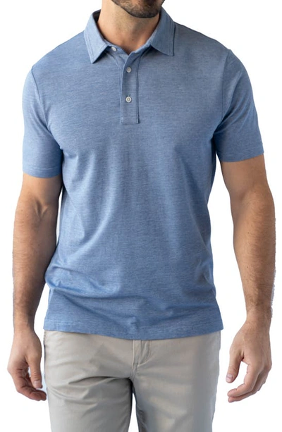 Devil-dog Dungarees Jersey Polo In Melange Lake Mead