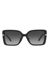 Michael Kors Castellina 55mm Gradient Square Sunglasses In Black