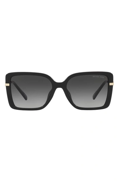 Michael Kors Castellina 55mm Gradient Square Sunglasses In Black