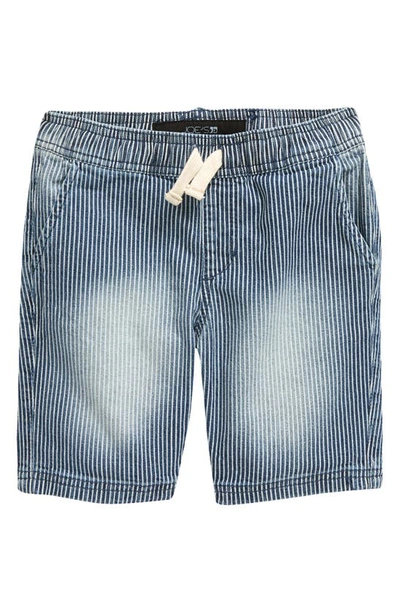 Joe's Kids' Stripe Denim Shorts In Enzyme Navy