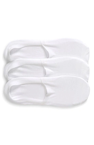 Nordstrom 3-pack Cotton Blend No-show Socks In White