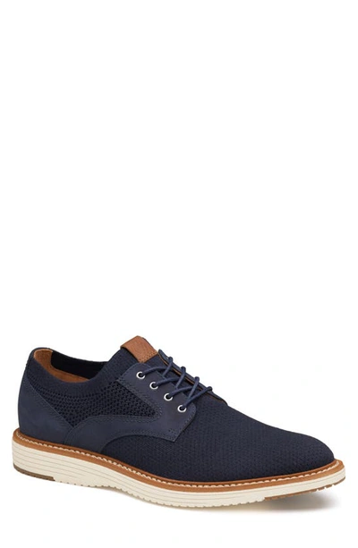 Johnston & Murphy Upton Plain Toe Knit Derby In Navy