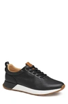 Johnston & Murphy Kinnon Jogger Sneaker In Black Full Grain