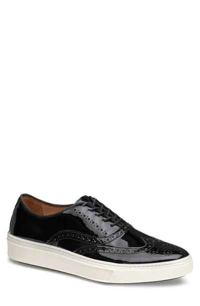 Johnston & Murphy Hollins Wingtip Sneaker In Black