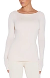 Naked Wardrobe Rock The Boat Neck Top In Oatmeal