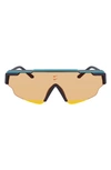 Nike Marquee Edge 64mm Shield Sunglasses In Mineral Teal/ Orange