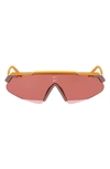Nike Marquee 66mm Oversize Shield Sunglasses In Monarch/ Vermillion