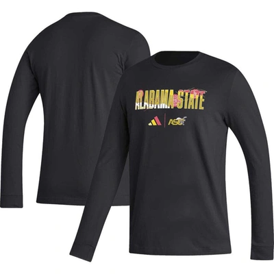 Adidas Originals Adidas Black Alabama State Hornets Honoring Black Excellence Long Sleeve T-shirt