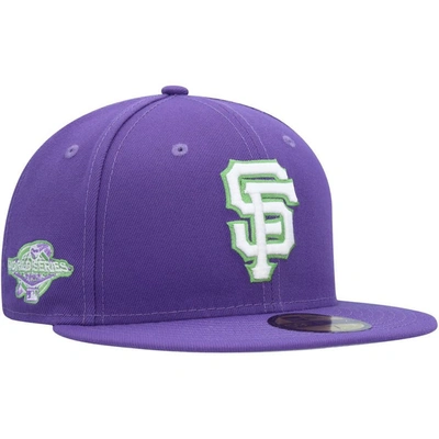 New Era Purple San Francisco Giants Lime Side Patch 59fifty Fitted Hat